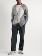 NOMA t.d. - Off-Key Tapered Striped Nylon-Blend Twill Track Pants - Blue