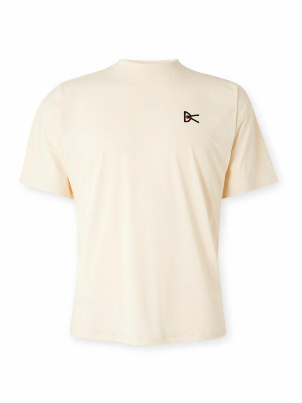 Photo: DISTRICT VISION - Logo-Print Stretch-Jersey T-Shirt - Neutrals