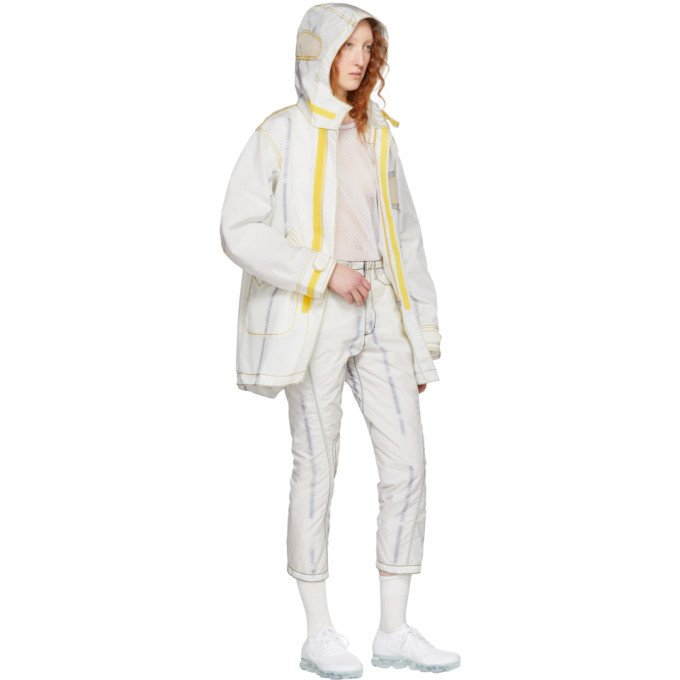 Kanghyuk White and Yellow Readymade Airbag Engineer Trousers