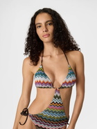 Missoni - Trikini in lamé viscose with pixel-effect zigzag pattern, Women, Black & Multicoloured