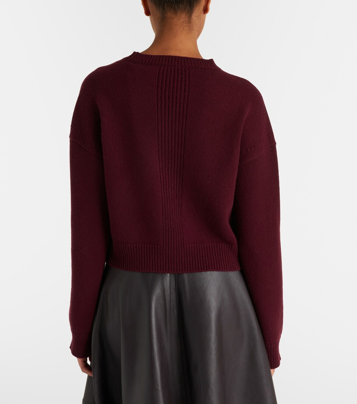 Fforme Marcela cropped wool and cashmere sweater