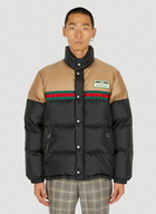 Logo Patch Down Jacket in Black