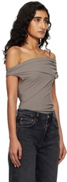AGOLDE Taupe Sherilyn Bodysuit