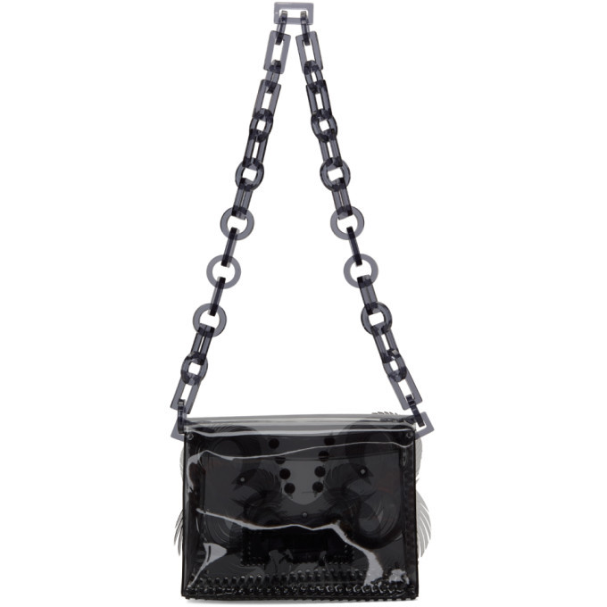 Mame Kurogouchi Black Vinyl Detailed Shoulder Bag Mame Kurogouchi