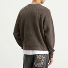 Dime Men's Wave Knit Sweater in Brown