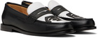 KidSuper Black & White Patchwork Penny Loafers