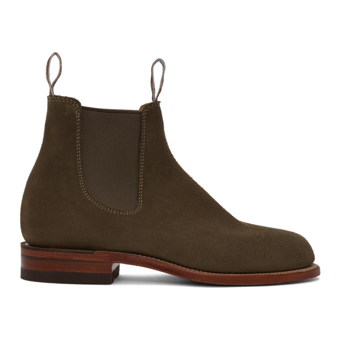 Photo: R.M. Williams Taupe Suede Turnout Chelsea Boots