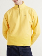 Aimé Leon Dore - Logo-Embroidered Cotton-Jersey Half-Zip Sweatshirt - Yellow