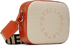 Stella McCartney Beige & Orange Brailed Faux-Leather Bag