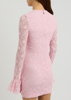 Rotate Sunday Floral Lace Mini Dress Light Pink