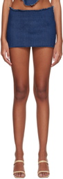 BINYA SSENSE Exclusive Blue Emilia Denim Miniskirt