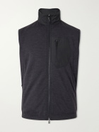 SEASE - Explorer Reversible Padded Wool-Blend Jersey and Micro-Ripstop Gilet - Gray