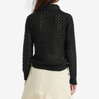 TOGA ARCHIVES Women's TOGA Lace Knit Polo Shirt in Black