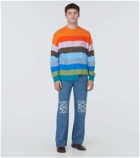 Loewe Anagram striped wool sweater