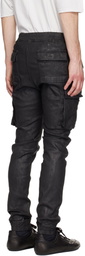 Rick Owens DRKSHDW Black Temple Mastodon Cut Denim Cargo Pants