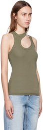 COTTON CITIZEN Taupe Verona Cut Out Tank Top