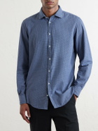 Massimo Alba - Canary Checked Cotton-Flannel Shirt - Blue