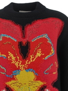 Alexander Mcqueen Orchid Intarsia Oversized Jumper