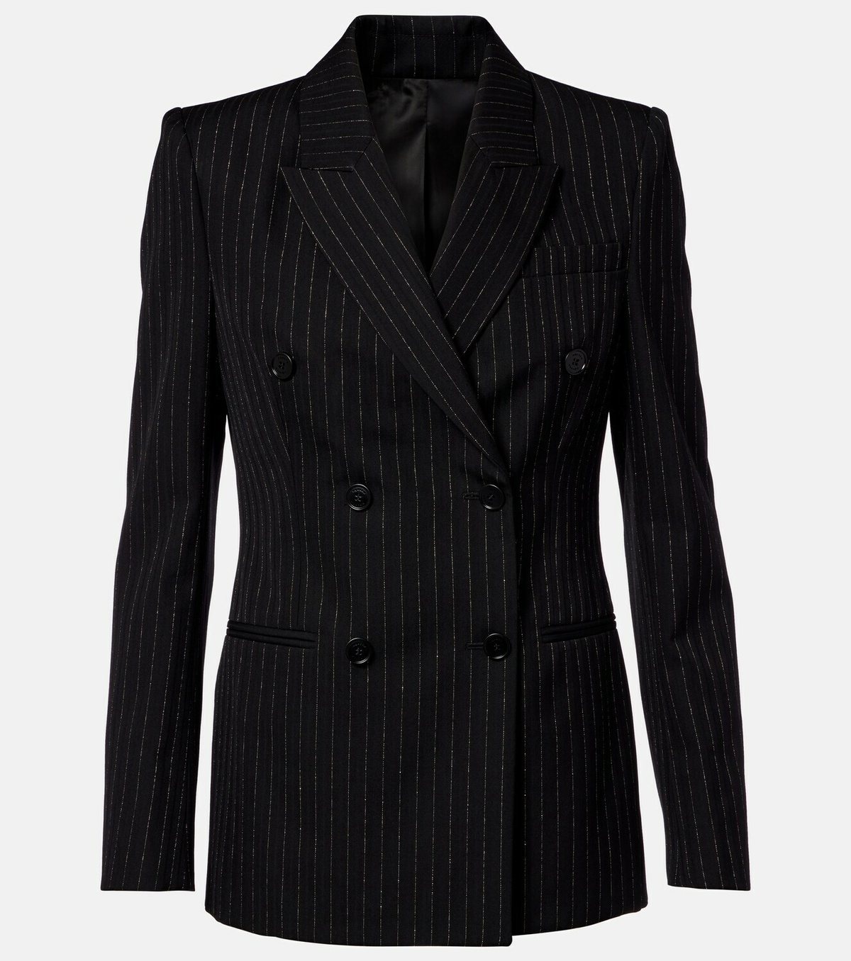 McQueen Pinstripe double-breasted wool blazer