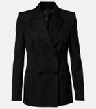 McQueen Pinstripe double-breasted wool blazer