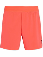 Nike Training - 2-in-1 Straight-Leg Dri-FIT Infinalon Yoga Shorts - Orange