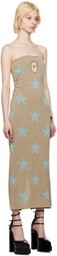 Cormio Beige Kim Midi Dress