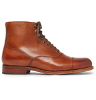 Grenson - Leander Cap-Toe Burnished-Leather Boots - Men - Tan