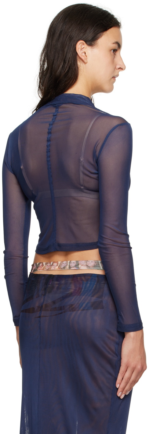 Eckhaus Latta Navy Prom Turtleneck