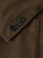 Boglioli - Double-Breasted Stretch Cotton and Modal-Blend Corduroy Suit Jacket - Brown