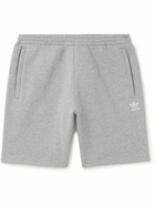 adidas Originals - Essential Logo-Embroidered Cotton-Blend Jersey Shorts - Gray