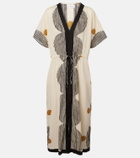 Velvet Amira printed cotton kaftan