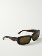 Balenciaga - Rectangular-Frame Tortoiseshell Acetate Sunglasses