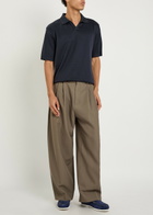 Herno Derby Knit Cotton Polo top Navy