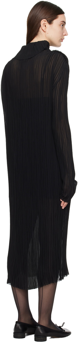 MM6 Maison Margiela Black Sheer Midi Dress MM6 Maison Margiela