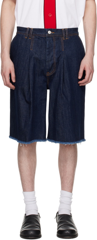 Photo: KUSIKOHC Navy Dart Denim Shorts