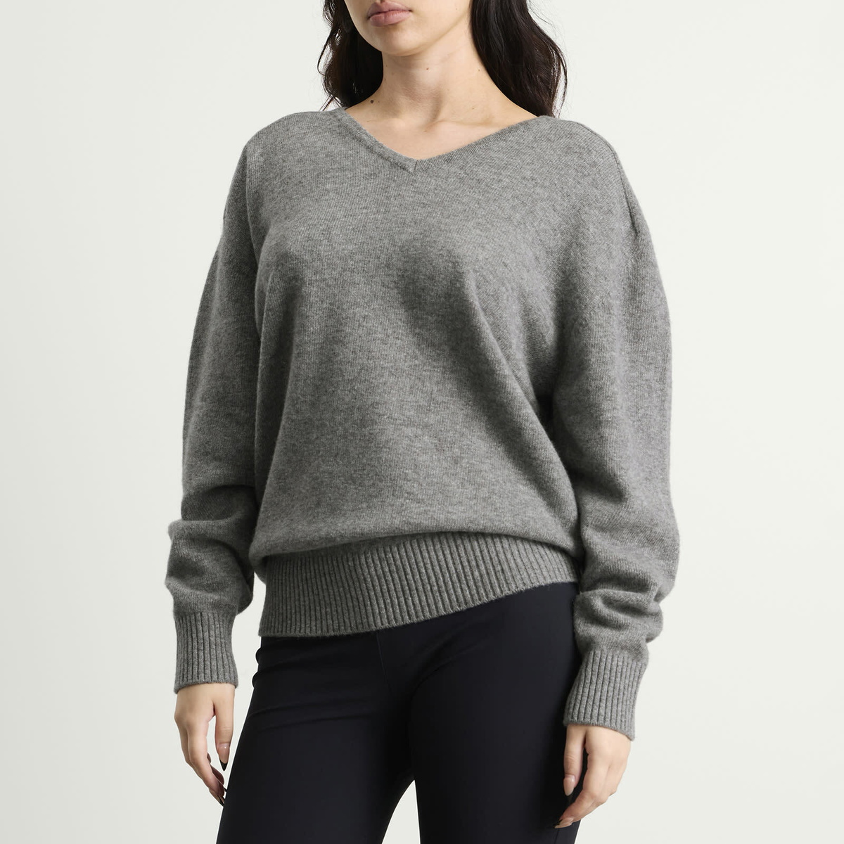Nothing Written Women's Carna V-Neck Pullover in Gray