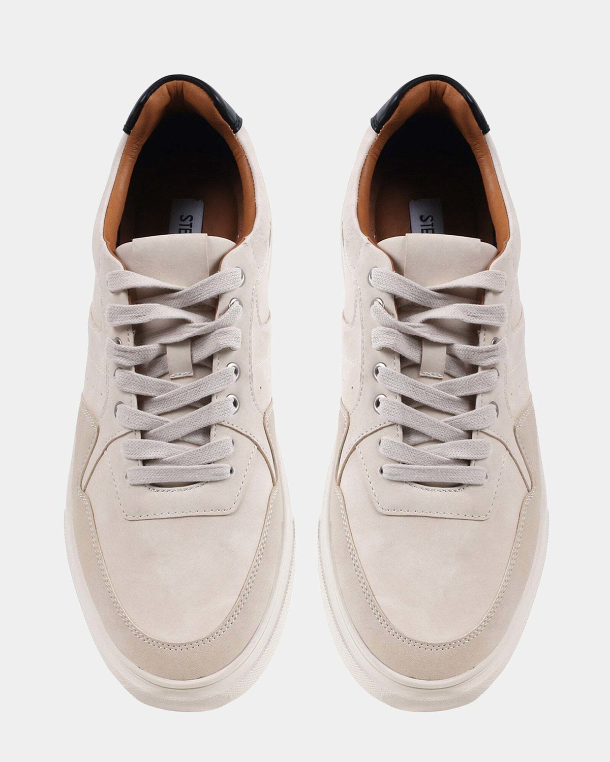 Steve Madden Scenario Sneakers in Cream Nubuck
