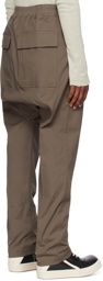 Rick Owens Tan Drawstring Trousers