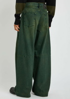 Simone Rocha Darted Wide-leg Jeans Green