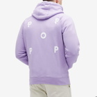 POP Trading Company Men's Logo Hooded Sweat in Viola