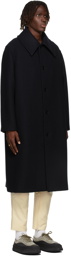 Jil Sander Navy Wool Coat