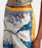 Gucci Floral silk twill Bermuda shorts