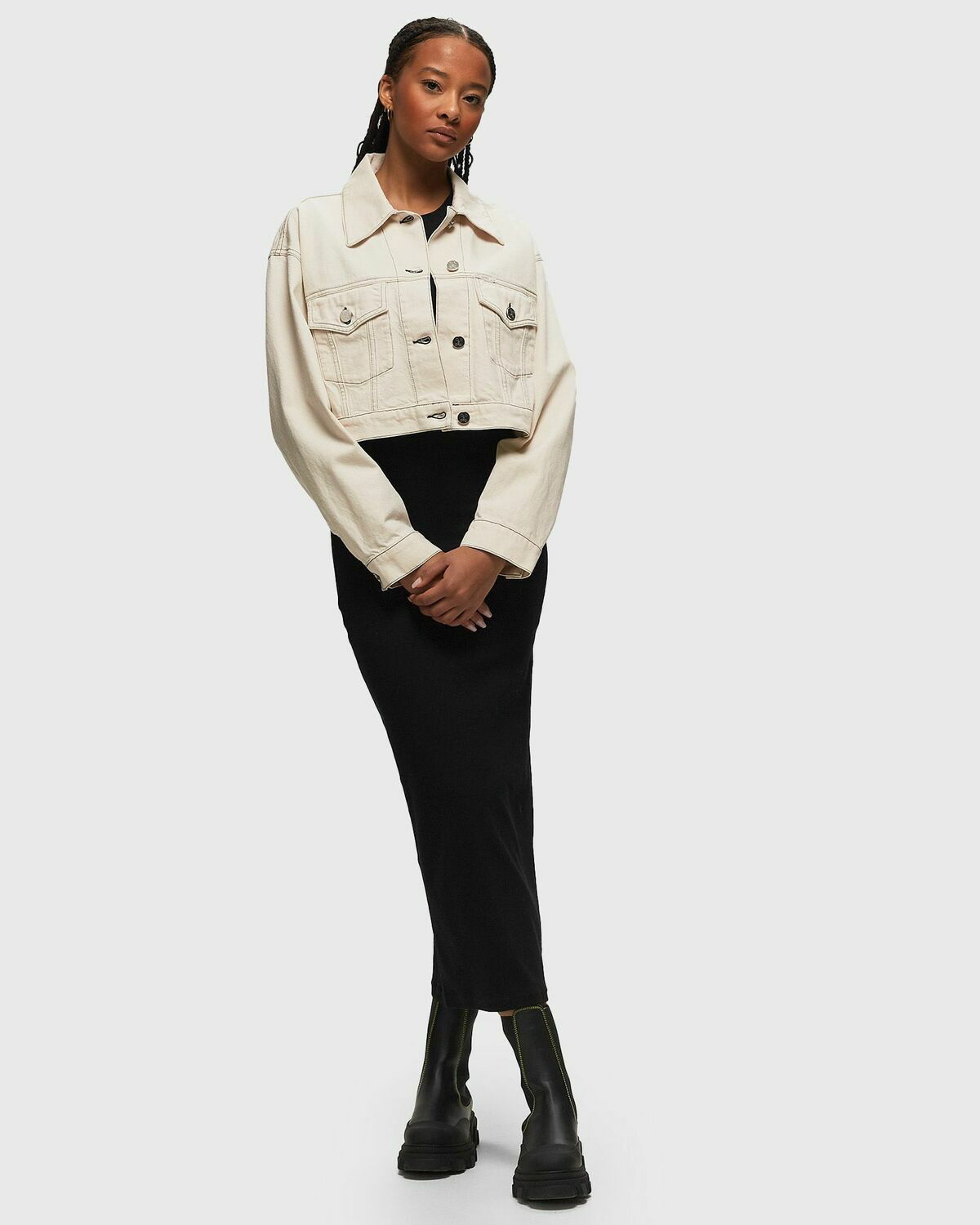 Closed Boxy Denim Jacket White Denim Jackets Closed