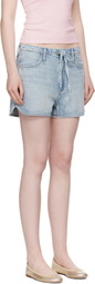 rag & bone Blue Ultra Featherweight Nolan Drawstring Denim Shorts