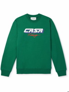 Casablanca - Logo-Print Organic Cotton-Jersey Sweatshirt - Green