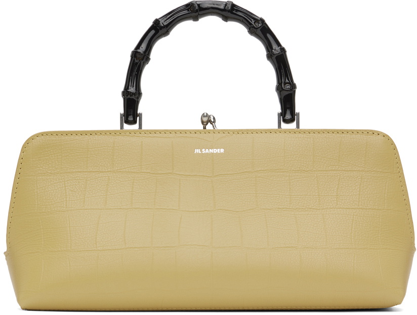 Jil Sander mini Goji Bamboo leather tote bag - Green