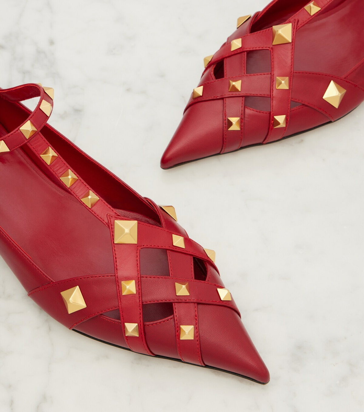 Valentino Garavani Studdy leather ballet flats