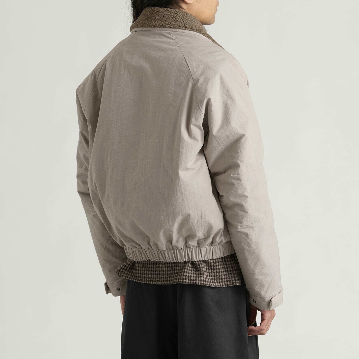 Sage Nation Men's Toya Bomber Jacket in Light Grey