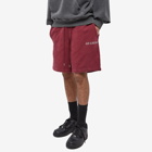 Air Jordan Men's Wordmark Fleece Short in Cherrywood Red/Sail