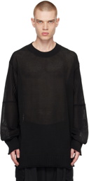 Yohji Yamamoto Black Two-Pattern Sweater